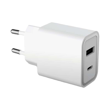 شارژر دیواری فورس (Force) مدل FPLICS2AC37WPDW PD با ظرفیت 37 وات و دو پورت USB-C و USB-A