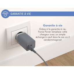 شارژر دیواری فورس (Force) مدل FPCS30WGANCG USB C PD ظرفیت 30 وات