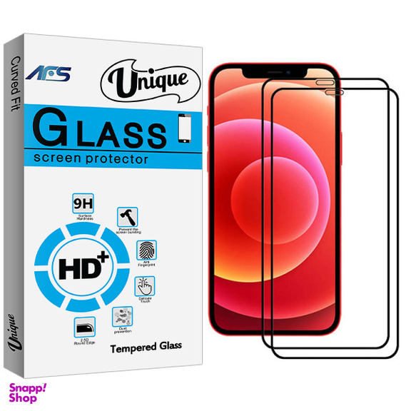 محافظ صفحه نمایش سرامیکی ای اف اس مدل Unique Glass مناسب برای گوشی موبایل اپل Iphone 12 بسته دو عددی
