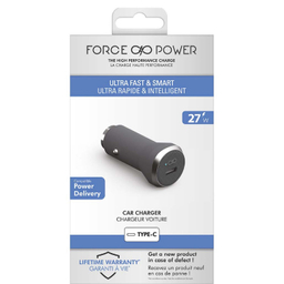 شارژر فندکی فورس (Force) مدل FPCAC27W1USBCG Power Delivery با پورت USB-C