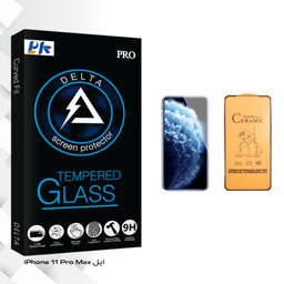 محافظ صفحه نمایش سرامیکی پی کی مدل Delta Glass مناسب برای گوشی موبایل اپل iPhone 11 Pro Max