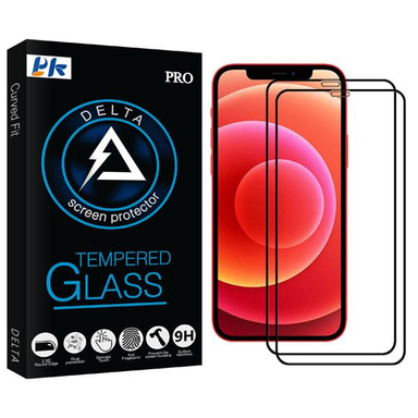 محافظ صفحه نمایش سرامیکی پی کی مدل Delta Glass مناسب برای گوشی موبایل اپل Iphone 12 بسته دو عددی