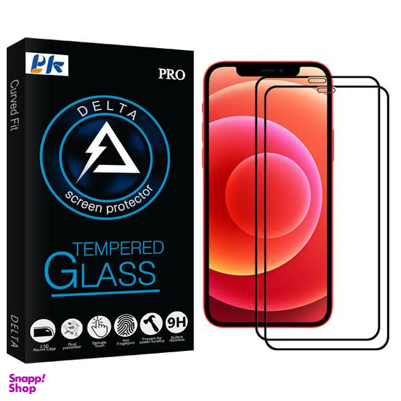 محافظ صفحه نمایش سرامیکی پی کی مدل Delta Glass مناسب برای گوشی موبایل اپل Iphone 12 بسته دو عددی