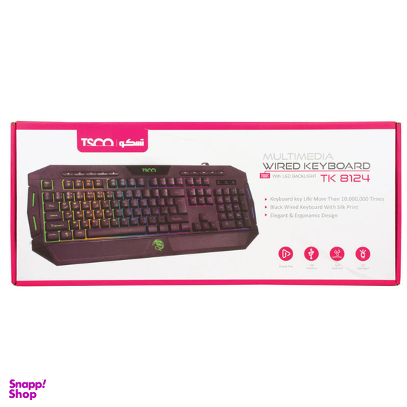 کیبورد سیمی گیمینگ تسکو (TSCO) مدل TK 8124