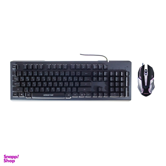 کیبورد و ماوس سیمی گیمینگ کینگ استار مدل KBM285G