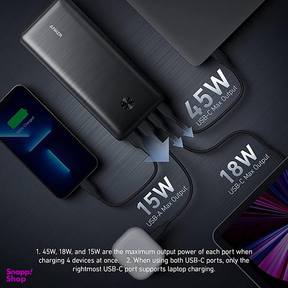 شارژر همراه انکر (Anker) مدل PowerCore III Elite A1291 ظرفیت 25600 میلی‌ آمپر ساعت