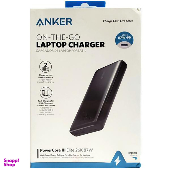 شارژر همراه انکر (Anker) مدل PowerCore III Elite A1291 ظرفیت 25600 میلی‌ آمپر ساعت