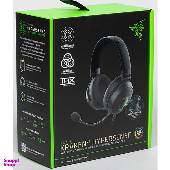 هدست مخصوص بازی ریزر (Razer) مدل Kraken V3 Hypersense