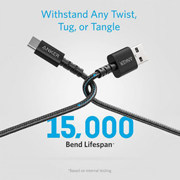 کابل تبدیل USB-A به USB-C انکر مدل A8023 Powerline Select Plus طول 1.8 متر