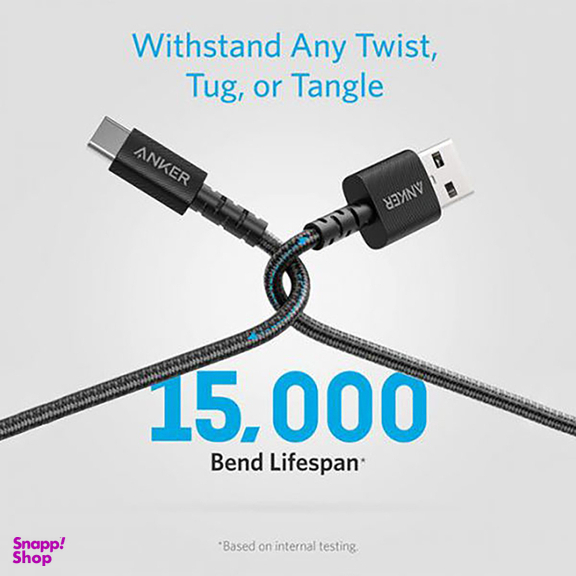 کابل تبدیل USB-A به USB-C انکر مدل A8023 Powerline Select Plus طول 1.8 متر