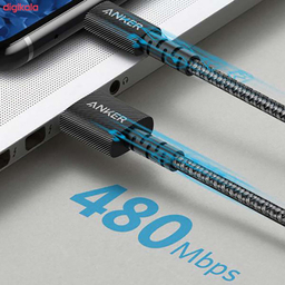 کابل تبدیل USB-A به USB-C انکر مدل A8023 Powerline Select Plus طول 1.8 متر