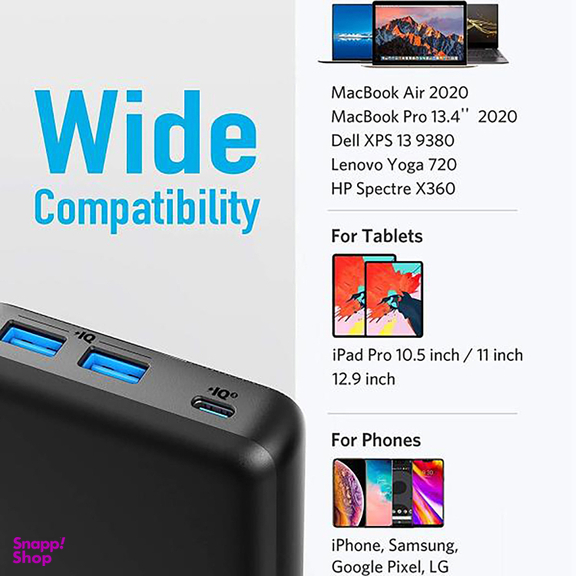شارژر همراه انکر (Anker) مدل A1284 ظرفیت 20000 میلی آمپر ساعت