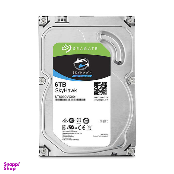 هارد اینترنال 6 ترابایت سیگیت (Seagate) مدل SkyHawk Surveillance ST6000VX001