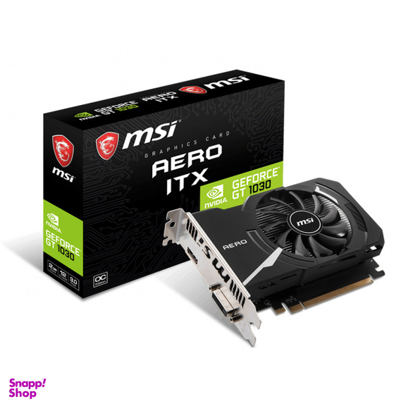 کارت گرافیک ام اس آی مدل GT 1030 AERO ITX 2GD4 OC