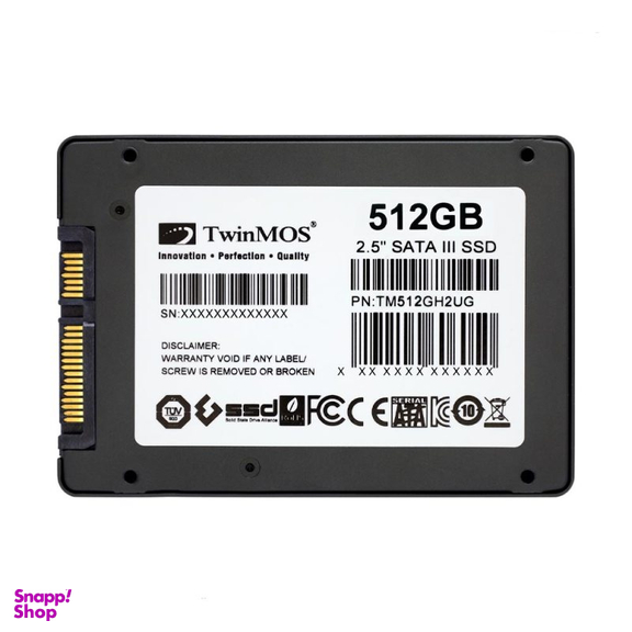 حافظه SSD اینترنال توین موس (TwinMOS) مدل H2 Ultra ظرفیت 512 گیگابایت