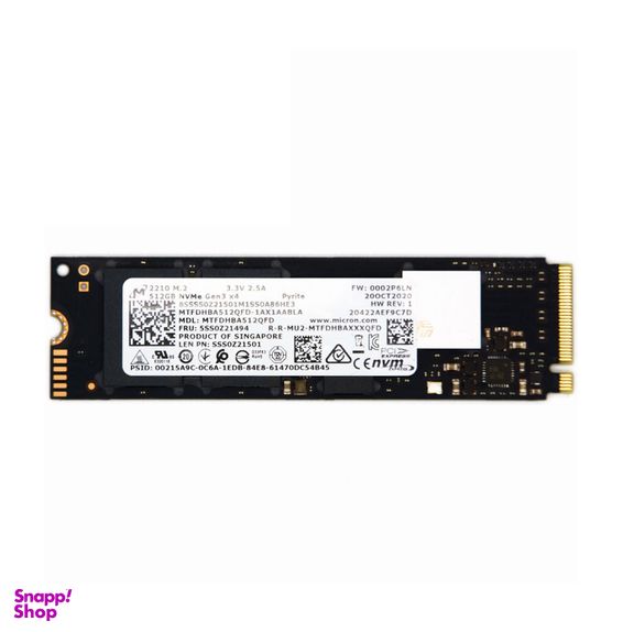 حافظه SSD اینترنال میکرون (Micron) مدل MTFDHBA512QFD NVME M.2 ظرفیت 512 گیگابایت