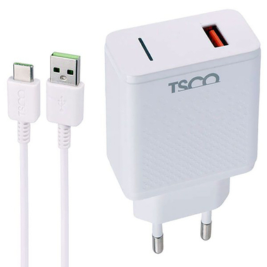 شارژر دیواری تسکو (Tsco) مدل TTC 64 به همراه کابل تبدیل USB-C