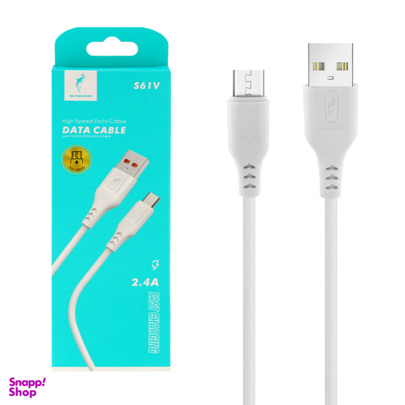 کابل تبدیل Usb به Micro Usb اسکای دلفین (Sk Ydolphin) مدل S61V به طول 1 متر به همراه یک عدد رایگان