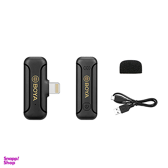 میکروفون یقه‌ ای بی سیم بویا (Boya) مدل BY-WM3T2-D1 رابط لایتنینگ