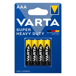 باتری نیم قلمی وارتا (Varta) مدل Super Heavy Duty بسته 4 عددی