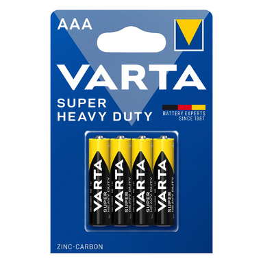 باتری نیم قلمی وارتا (Varta) مدل Super Heavy Duty بسته 4 عددی