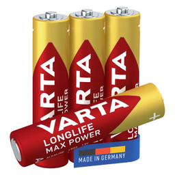 باتری نیم قلمی وارتا مدل LongLife Max Power بسته 4 عددی