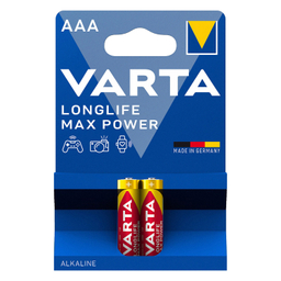 باتری نیم قلمی وارتا مدل LongLife Max Power بسته 2 عددی