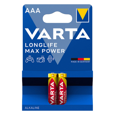 باتری نیم قلمی وارتا مدل LongLife Max Power بسته 2 عددی