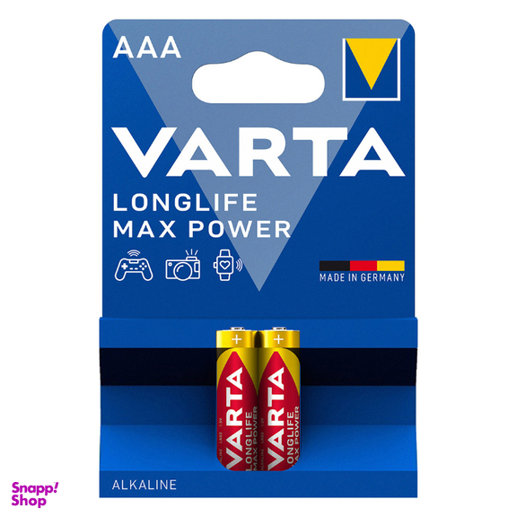 باتری نیم قلمی وارتا مدل LongLife Max Power بسته 2 عددی