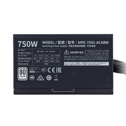 منبع تغذیه کامپیوتر کولر مستر (Cooler Master) مدل MWE 750 WHITE 230V توان 750 وات