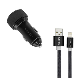 شارژر فندکی لیتو (Leitu) مدل LC-C18 به همراه کابل تبدیل لایتنینگ