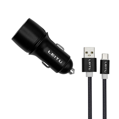شارژر فندکی 45 وات لیتو (Leitu) مدل C9 به همراه کابل تبدیل USB-C