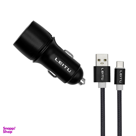 شارژر فندکی 45 وات لیتو (Leitu) مدل C9 به همراه کابل تبدیل USB-C