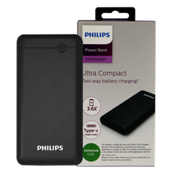 شارژر همراه فیلیپس (Philips) مدل DLP1710CB ظرفیت 10000 میلی آمپر ساعت