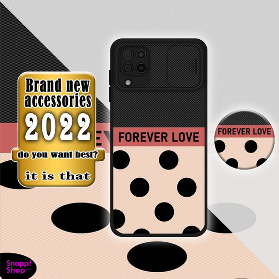 کاور کینگ پاور مدل Forever Love مناسب گوشی موبایل سامسونگ Galaxy A22 4G + پایه نگهدارنده