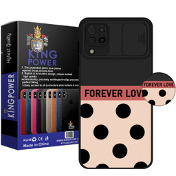 کاور کینگ پاور مدل Forever Love مناسب گوشی موبایل سامسونگ Galaxy A22 4G + پایه نگهدارنده
