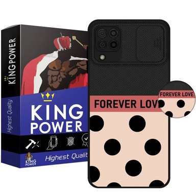 کاور کینگ پاور مدل Forever Love مناسب گوشی موبایل سامسونگ Galaxy A22 4G + پایه نگهدارنده