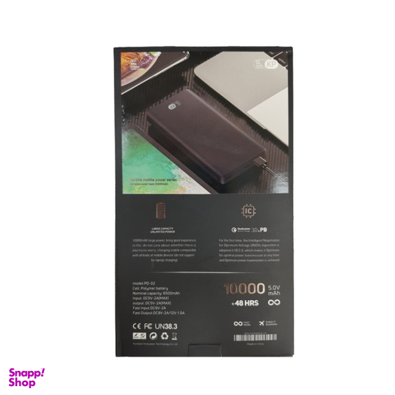 شارژر همراه کینگ پاور (King Power) مدل PD-02 ظرفیت 10000 میلی آمپر ساعت