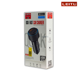 شارژر فندکی لیتو مدل LC-C18 به همراه کابل تبدیل USB-C