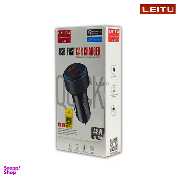 شارژر فندکی لیتو مدل LC-C18 به همراه کابل تبدیل USB-C