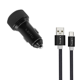 شارژر فندکی لیتو مدل LC-C18 به همراه کابل تبدیل USB-C