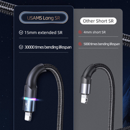کابل تبدیل USB به لایتنینگ یوسمز (Usams) مدل U76SJ534 طول 1٫2 متر
