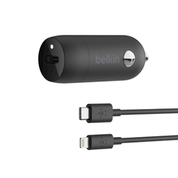 شارژر فندکی شارژ سریع USB-C بلکین (Belkin) مدل CCA003bt04BK با کابل USB-C به لایتنینگ