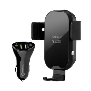 پایه نگهدارنده و شارژر بی سیم گوشی مومکس (Momax) مدل CM16D به همراه شارژر فندکی