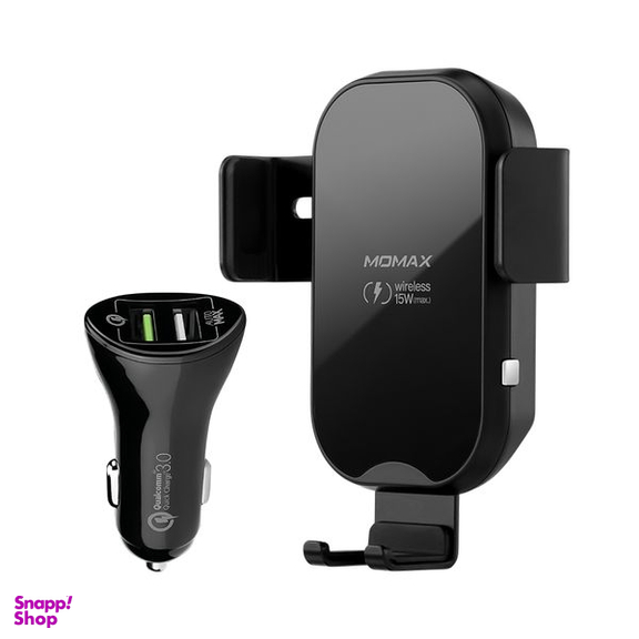 پایه نگهدارنده و شارژر بی سیم گوشی مومکس (Momax) مدل CM16D به همراه شارژر فندکی