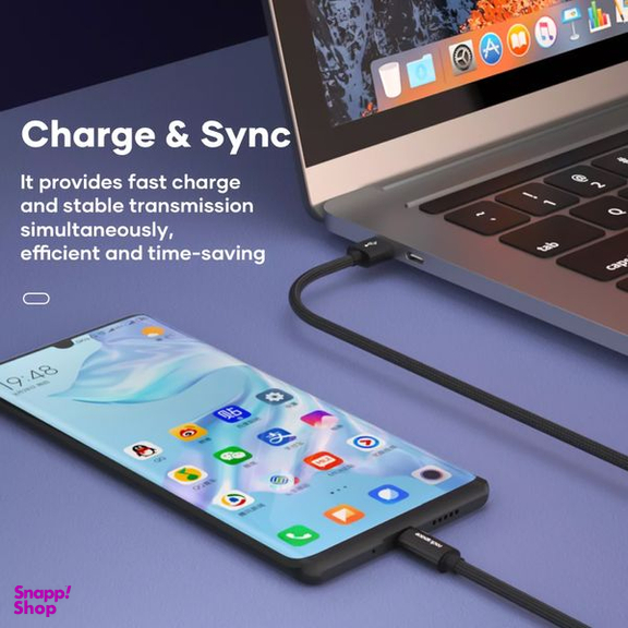 کابل تبدیل USB به لایتنینگ راک اسپیس (Rock Space) مدل RCB0782 طول 1 متر
