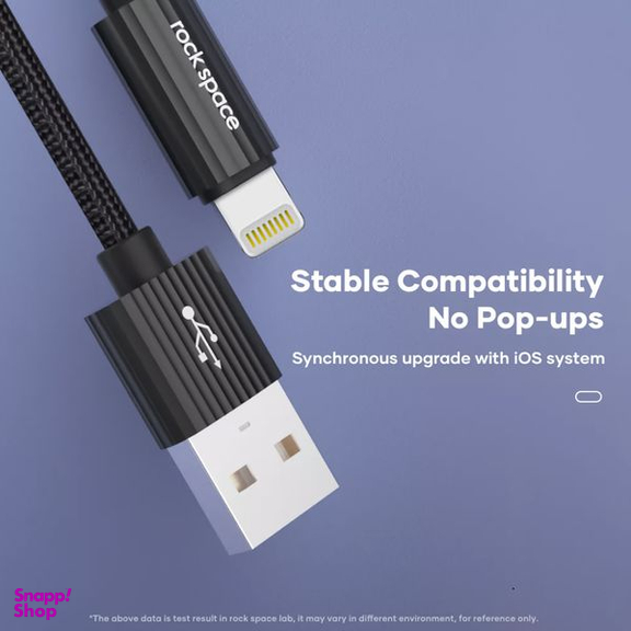 کابل تبدیل USB به لایتنینگ راک اسپیس (Rock Space) مدل RCB0782 طول 1 متر