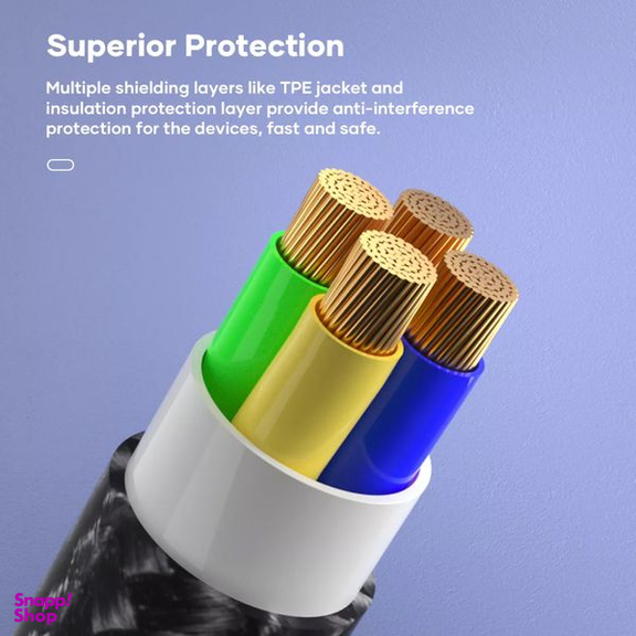 کابل تبدیل USB به لایتنینگ راک اسپیس (Rock Space) مدل RCB0782 طول 1 متر