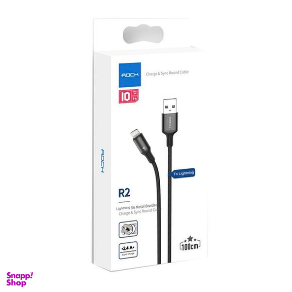 کابل تبدیل USB + لایتنینگ راک اسپیس (Rock Space) مدل R2 طول 1 متر