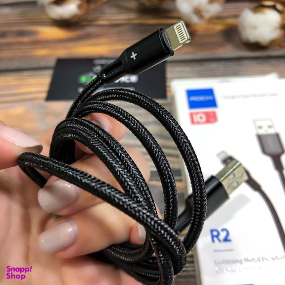 کابل تبدیل USB + لایتنینگ راک اسپیس (Rock Space) مدل R2 طول 1 متر